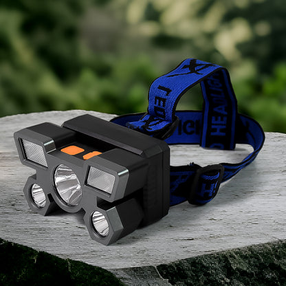 5 Led Headlamp Usb Rechargeable Head Light (1 Pc)